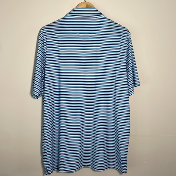 Bubba Golf Men’s Striped Polo Shirt Blue L - Picture 6 of 7